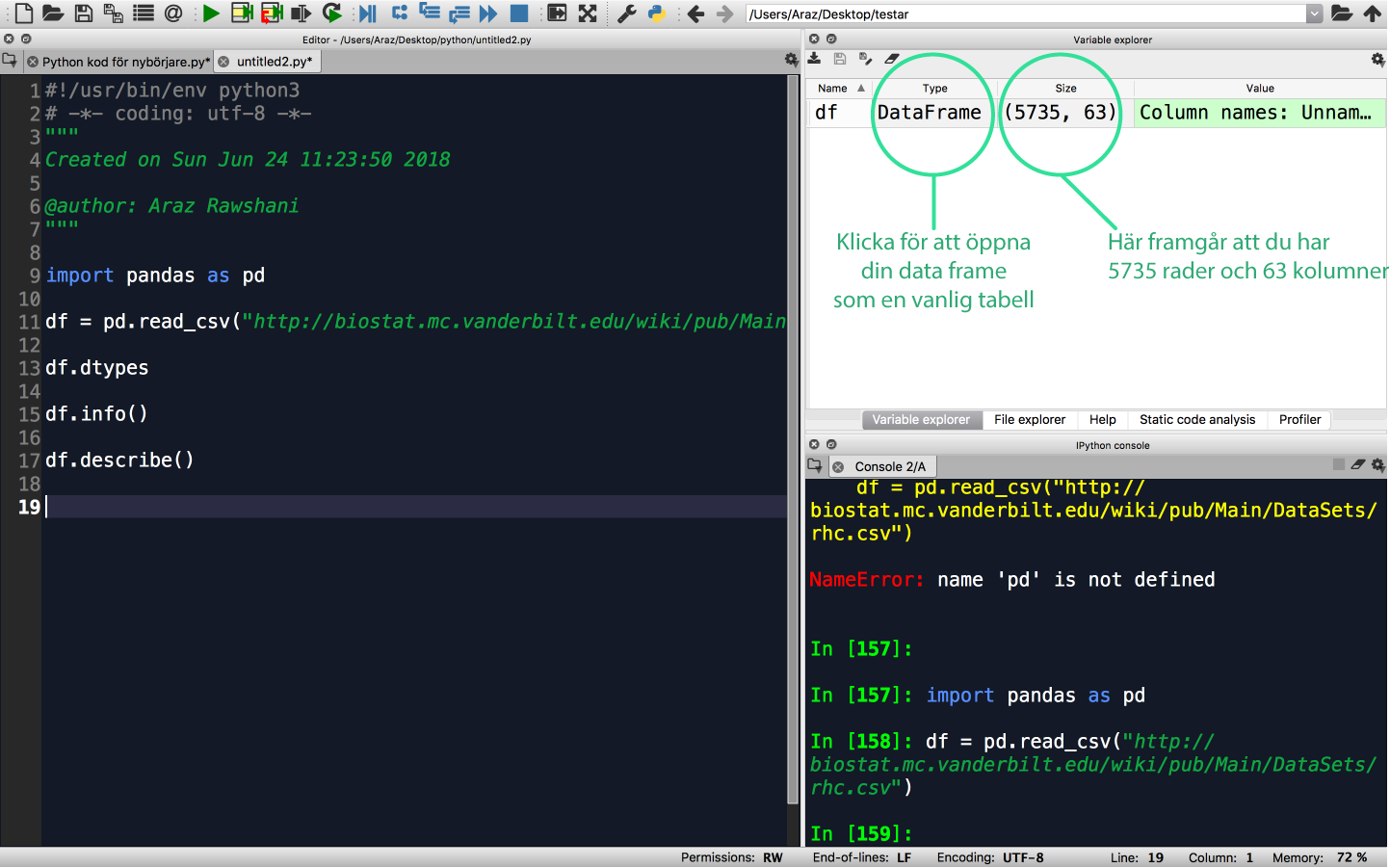 Python Variable Explorer